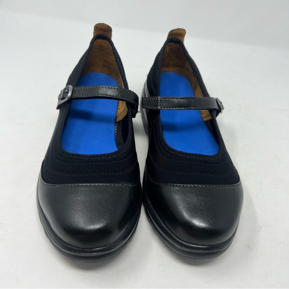 NWT Dr. Comfort Flute Black Leather Mary Jane Diabetic Flat Shoes Size 9 Wide - Picture 3 of 9